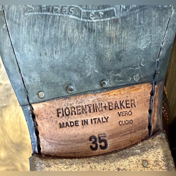 Fiorentini Baker Boots Ankle Cruna Oiled Leather Brown Leather 35 Italy US 5 EUC - Picture 6 of 6
